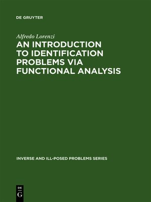 cover image of An Introduction to Identification Problems via Functional Analysis